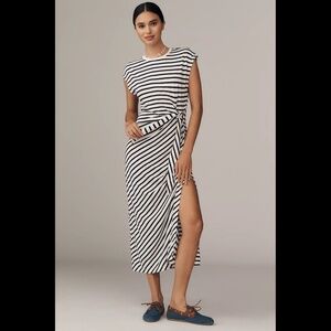 Anthropologie Daily Practice Tiebreaker Muscle-Sleeve Midi Dress
